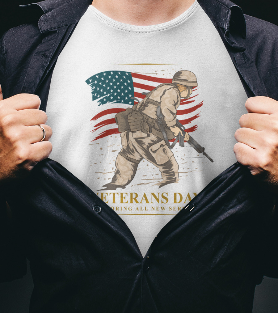 Veterans Day Honoring All New Served Memorial T-Shirt