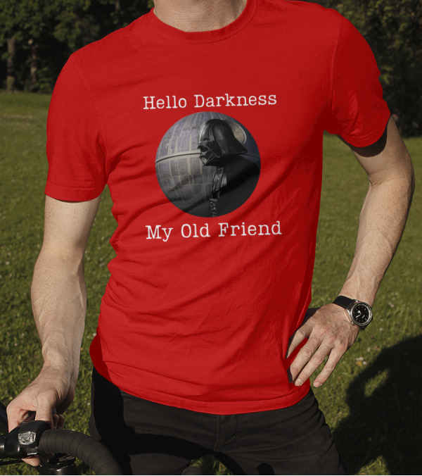 Darth Vader Hello Darkness My Old Friend Death Star T-Shirt