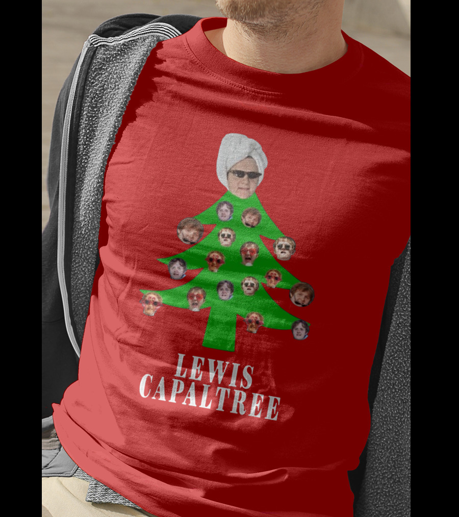 Lewis Capaltree Christmas Tree Face Collage Jumper T-Shirt