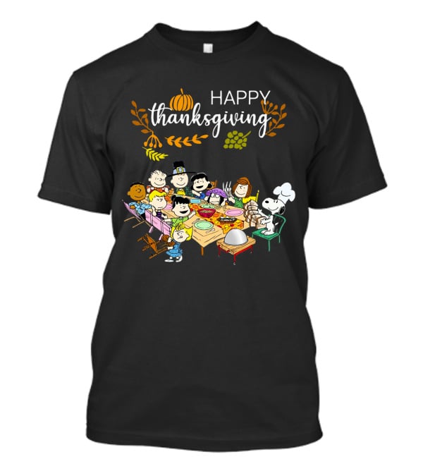 Peanuts Happy Thanksgiving Celebration With Snoopy And Friends T-Shirt