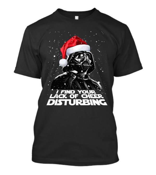 Darth Vader I Find Your Lack Of Cheer Disturbing Santa Hat Snowflakes T-Shirt