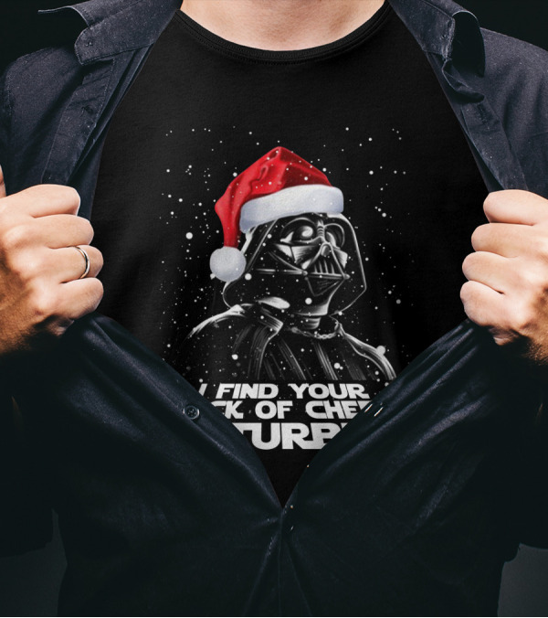 Darth Vader I Find Your Lack Of Cheer Disturbing Santa Hat Snowflakes T-Shirt