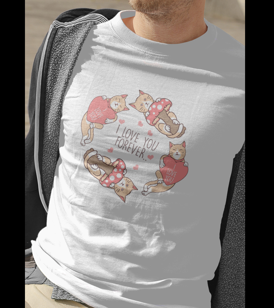 I Love You Forever Cat Mushroom Love T-Shirt
