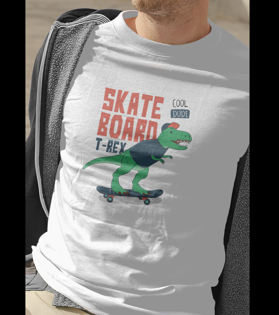 Skateboard T-Rex Cool Dude T-Shirt
