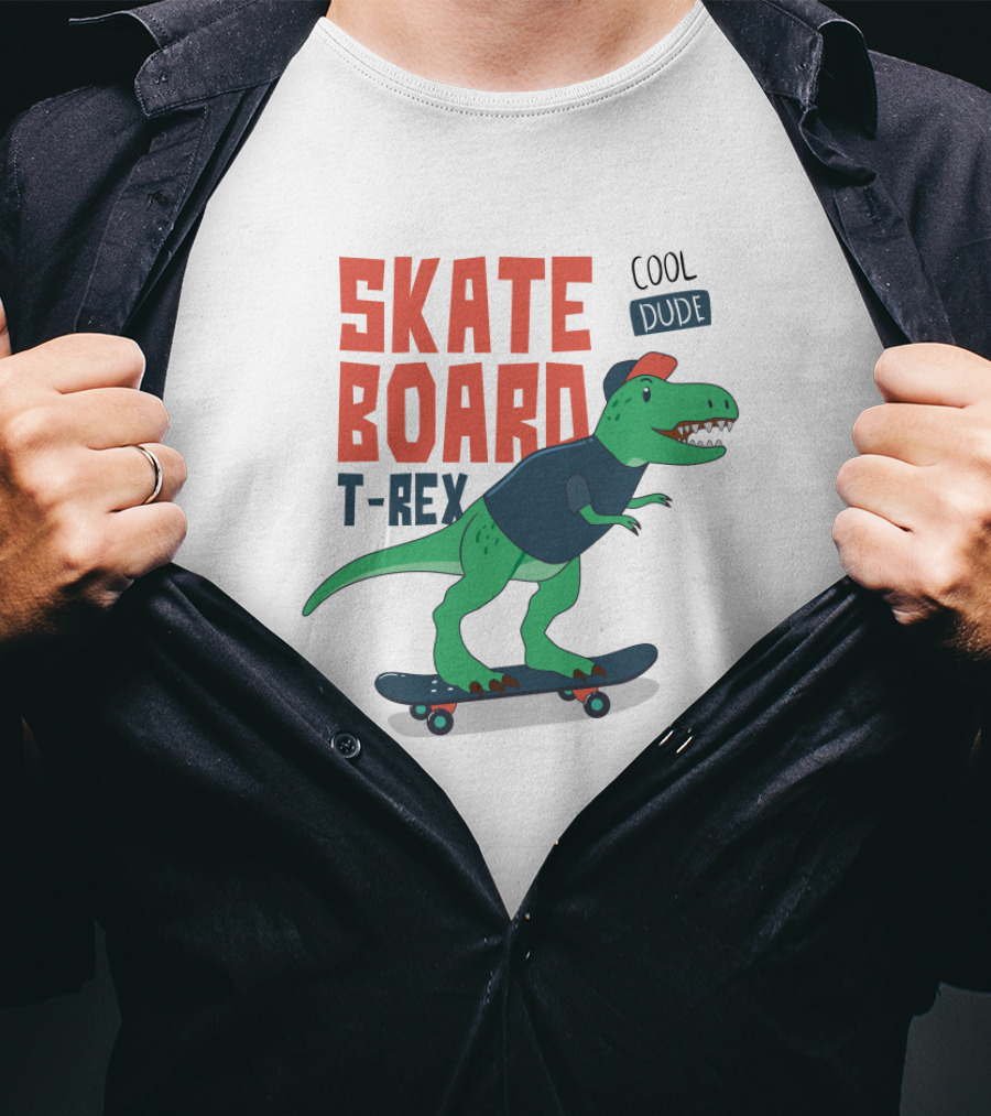 Skateboard T-Rex Cool Dude T-Shirt