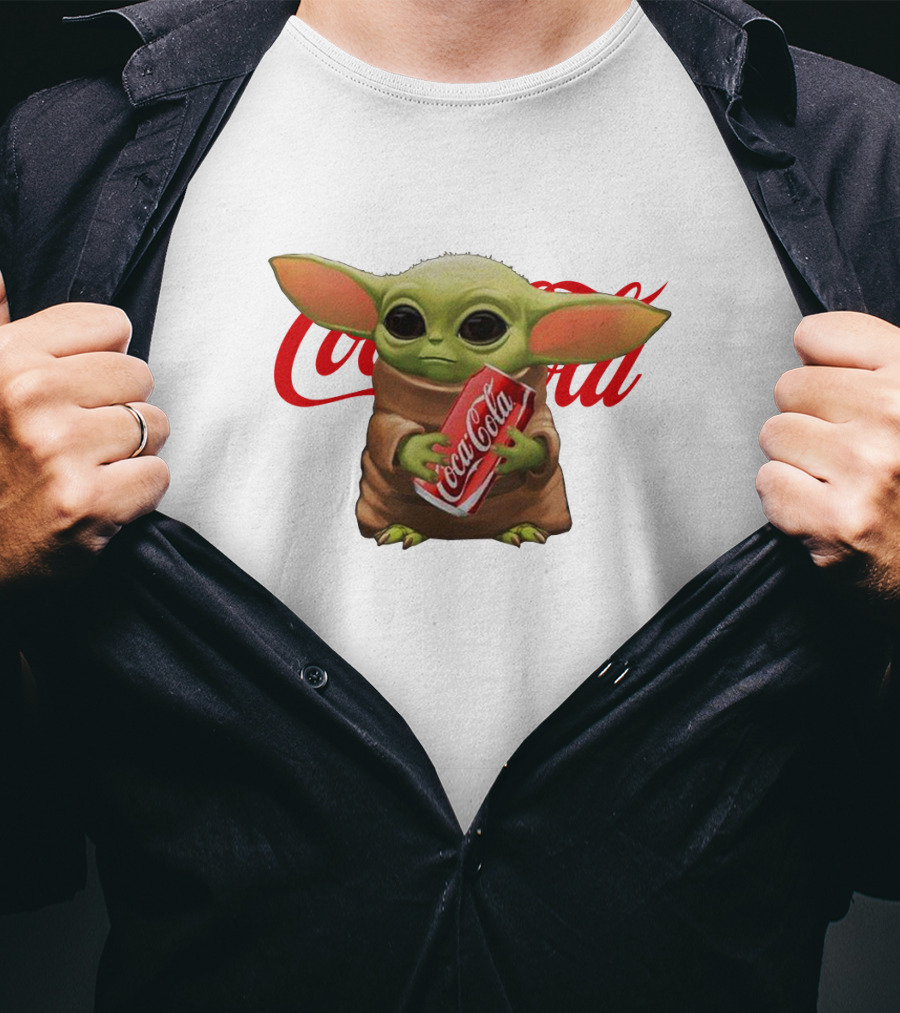 Baby Yoda Holding Coca Cola Iconic Red T-Shirt