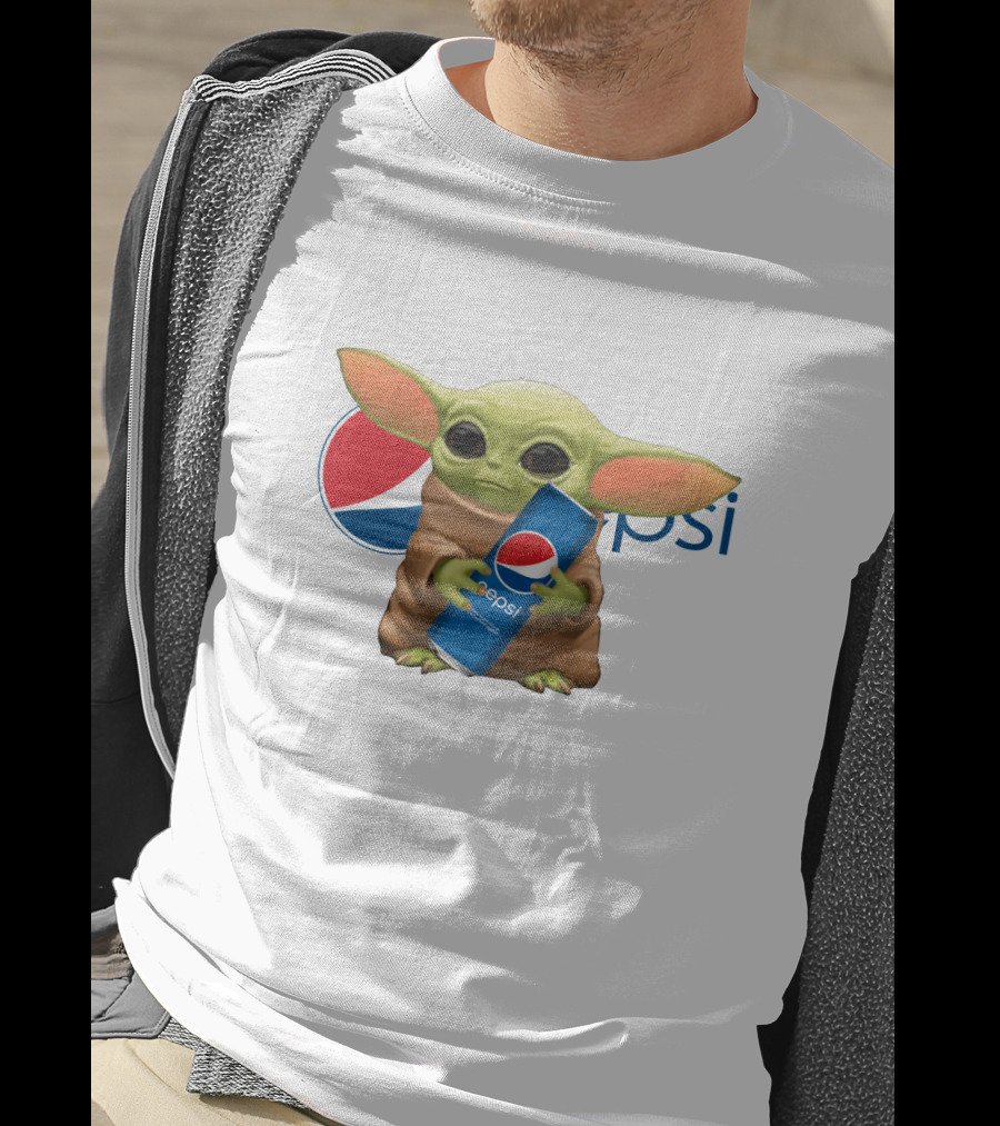 Baby Yoda Holding Pepsi Can With Pepsi T-Shirt