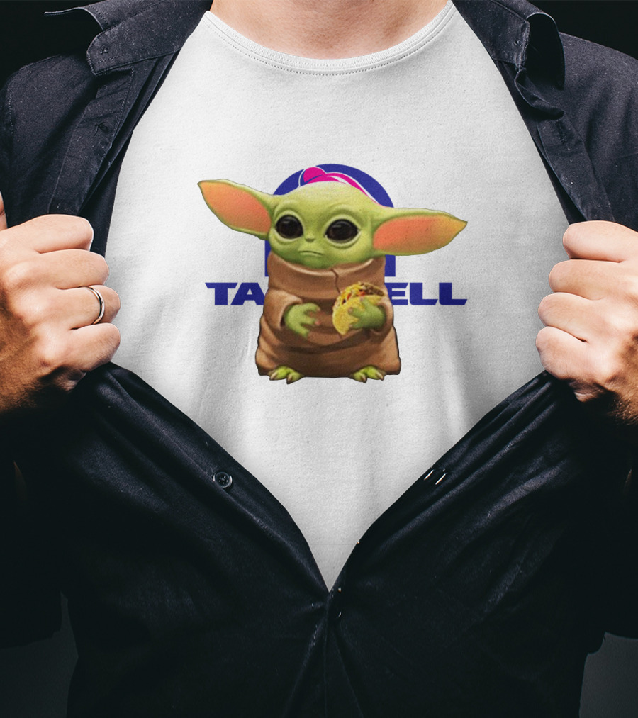 Baby Yoda Holding Taco Bell Taco T-Shirt