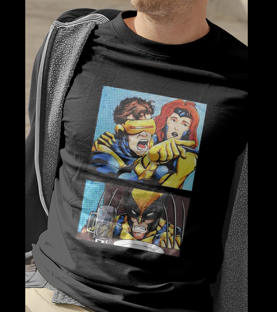 Cyclops And Jean Grey Arguing With Wolverine Meme T-Shirt