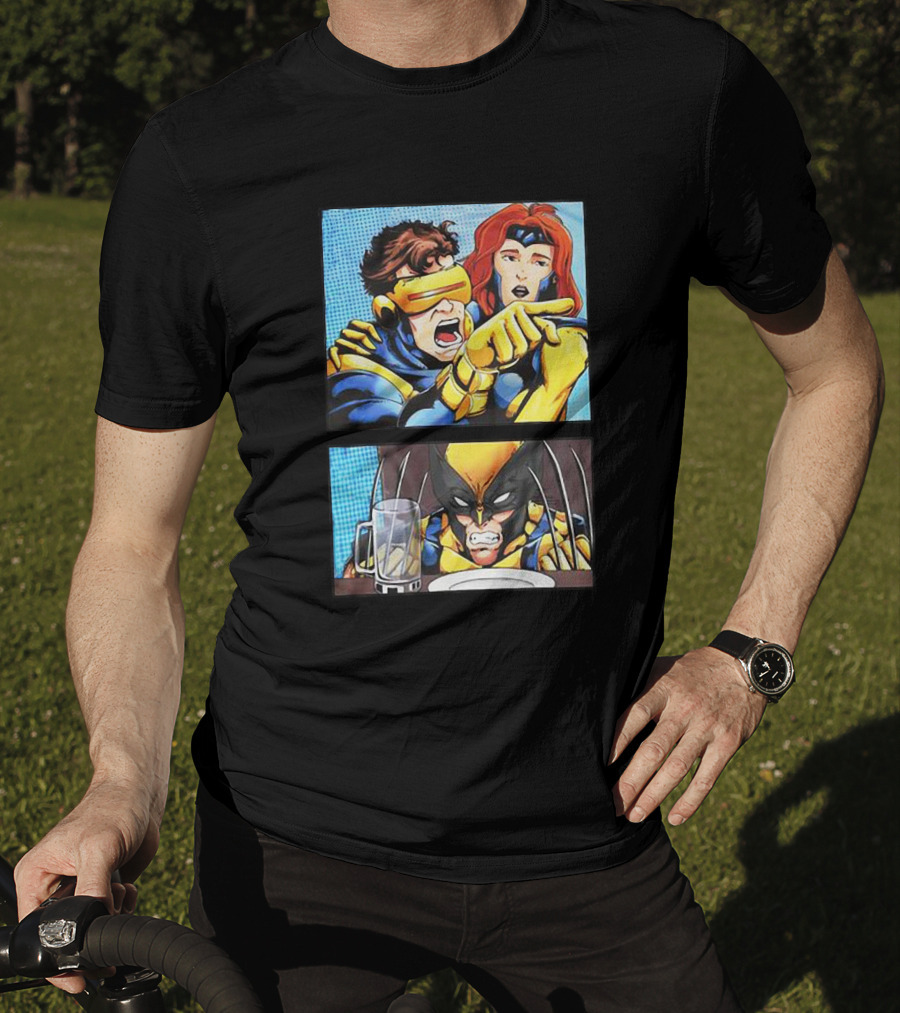 Cyclops And Jean Grey Arguing With Wolverine Meme T-Shirt