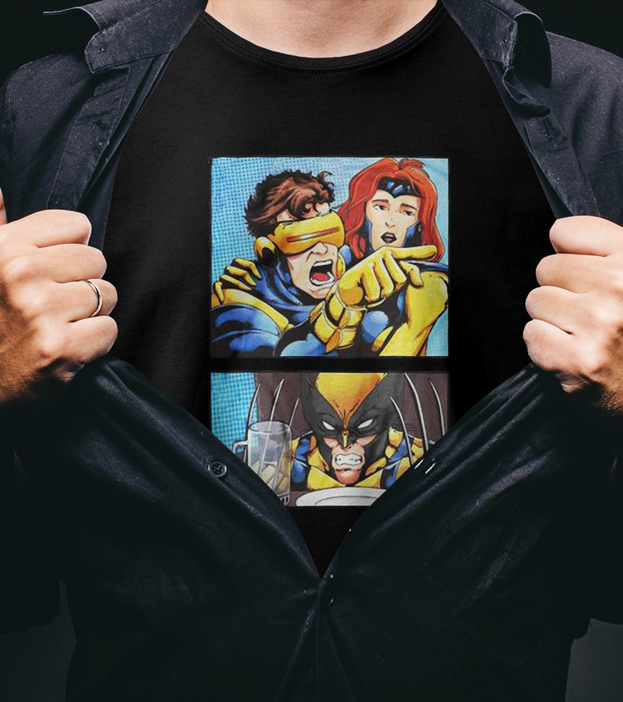 Cyclops And Jean Grey Arguing With Wolverine Meme T-Shirt