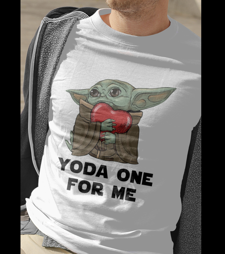 Yoda One For Me Baby Yoda Hug Heart T-Shirt