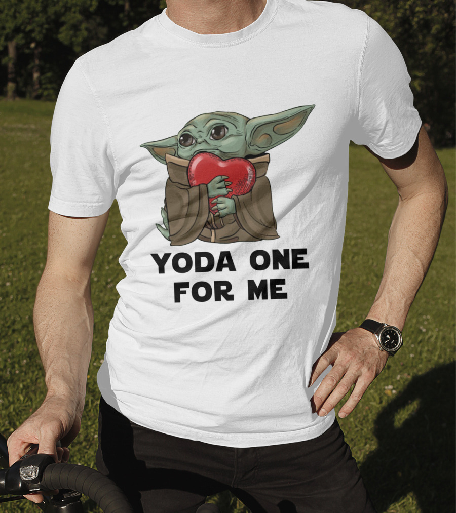 Yoda One For Me Baby Yoda Hug Heart T-Shirt