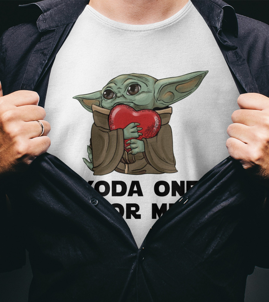 Yoda One For Me Baby Yoda Hug Heart T-Shirt