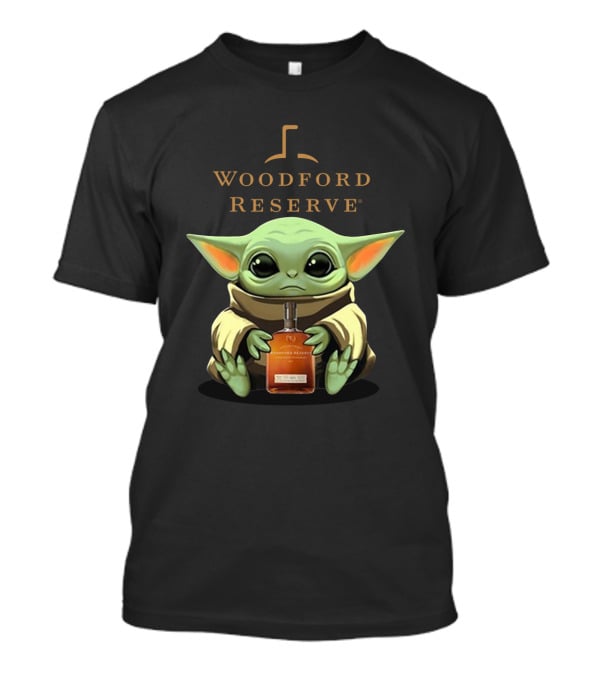 Baby Yoda Holding Woodford Reserve Bourbon T-Shirt