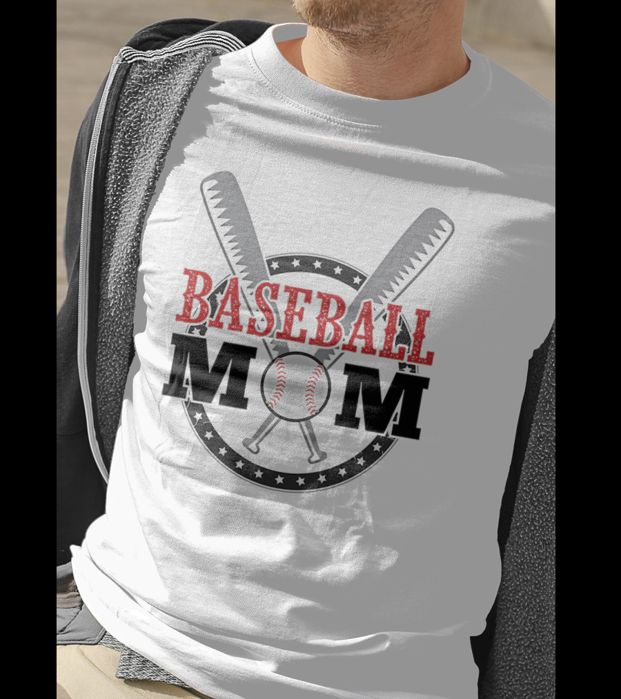 Baseball Mom Crossbats Star Circle T-Shirt