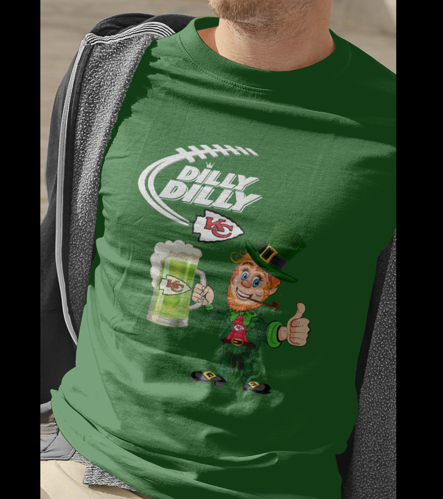 Dilly Dilly Chiefs Leprechaun St Patrick's Day Drink T-Shirt