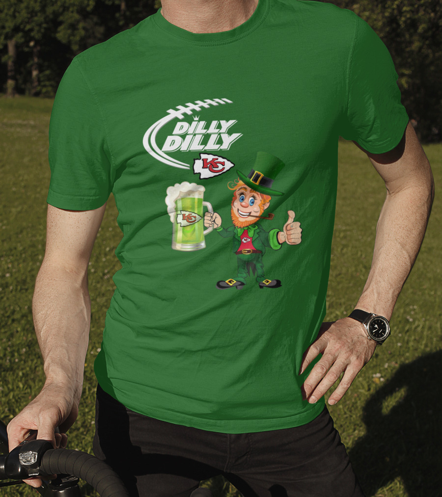 Dilly Dilly Chiefs Leprechaun St Patrick's Day Drink T-Shirt