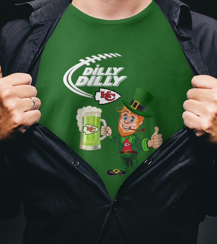 Dilly Dilly Chiefs Leprechaun St Patrick's Day Drink T-Shirt