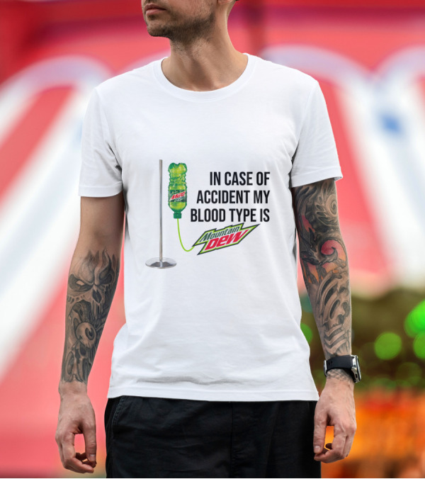 Premium T-Shirt: Blood Type IV Mountain Dew Emergency Kit T-Shirt Blood Type IV Mountain Dew Emergency Kit T-Shirt