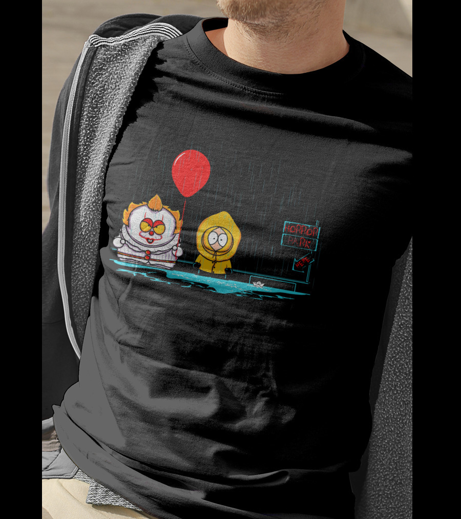Pennywise IT Horror Park Here Rain Balloon Georgie T-Shirt