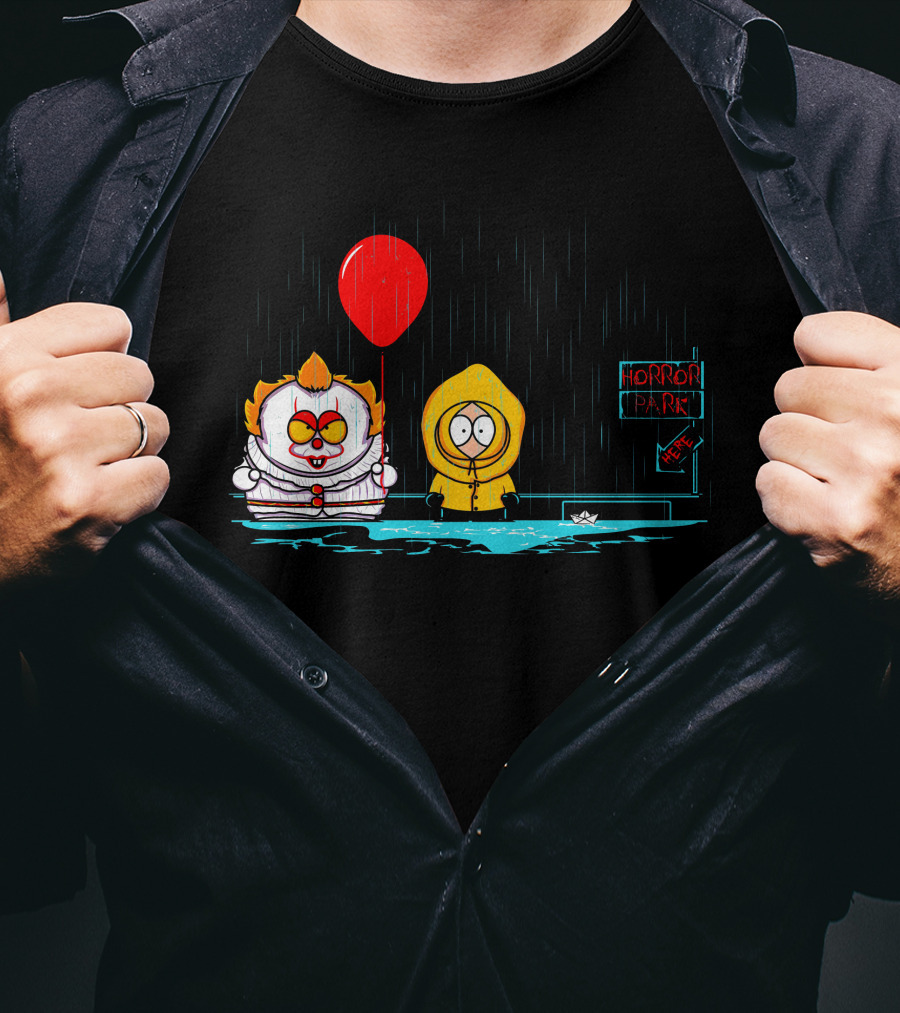 Pennywise IT Horror Park Here Rain Balloon Georgie T-Shirt