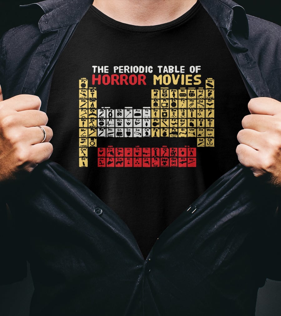 The Periodic Table Of Horror Movies Characters And Icons T-Shirt