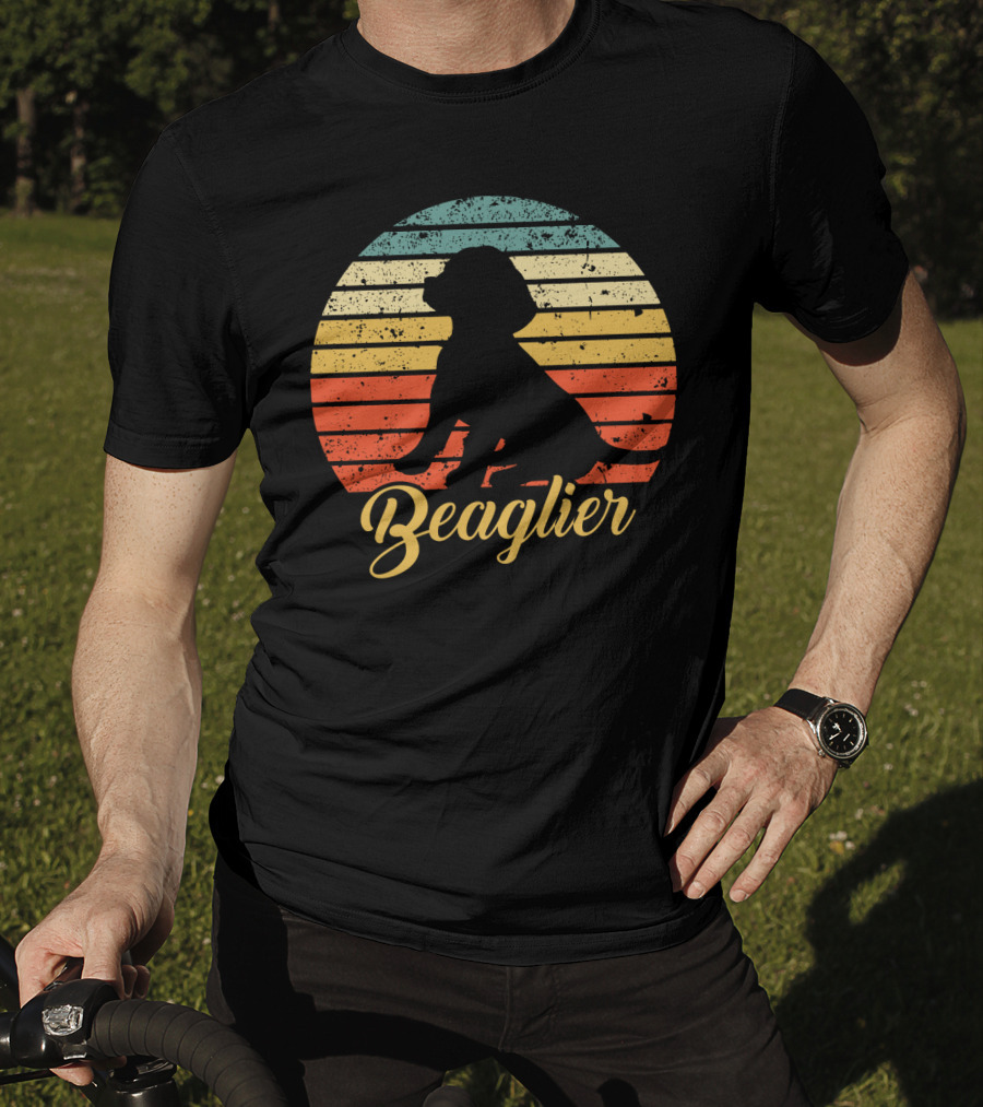 Beaglier Silhouette Vintage Stripes T-Shirt