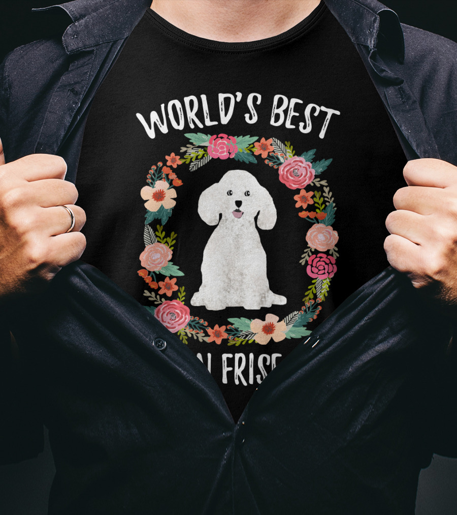World's Best Bichon Frise Mom Floral Dog Lovers Gift T-Shirt