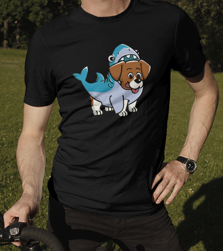 Beagle Shark Costume Hybrid Character T-Shirt