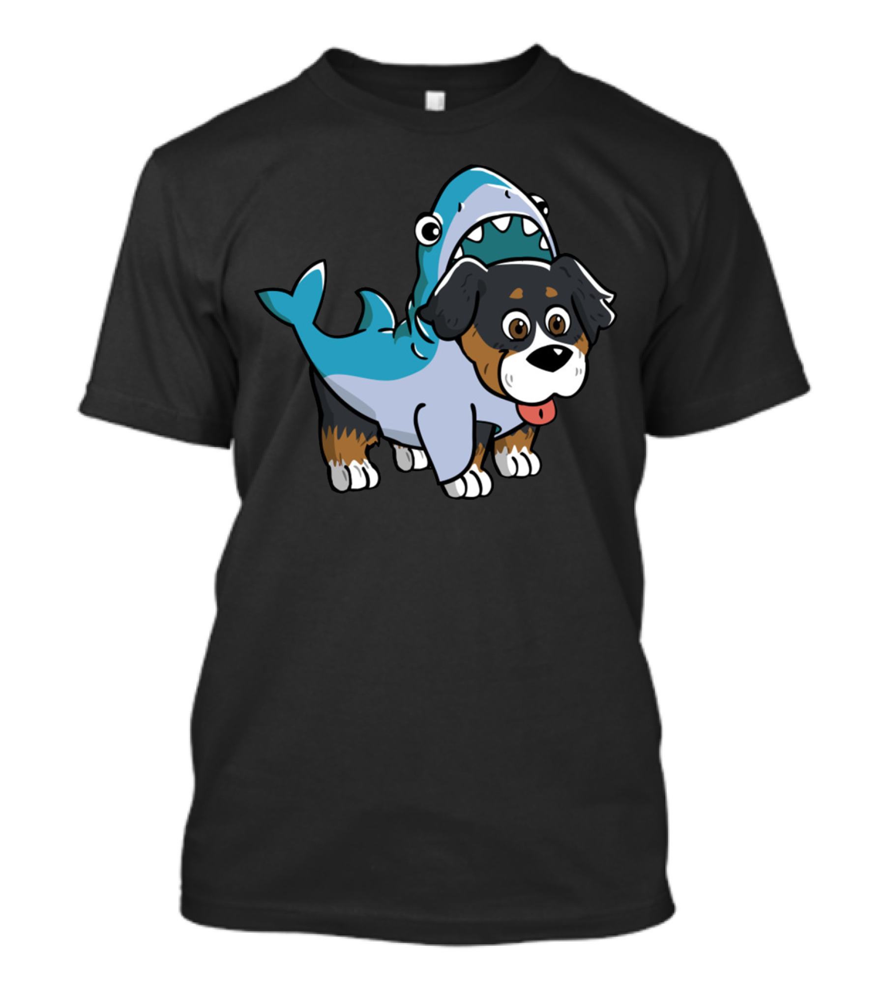 Bernese Mountain Dog In Shark Costume Fun T-Shirt