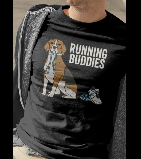 Beagle Running Buddies With Shoe And Leash T-Shirt