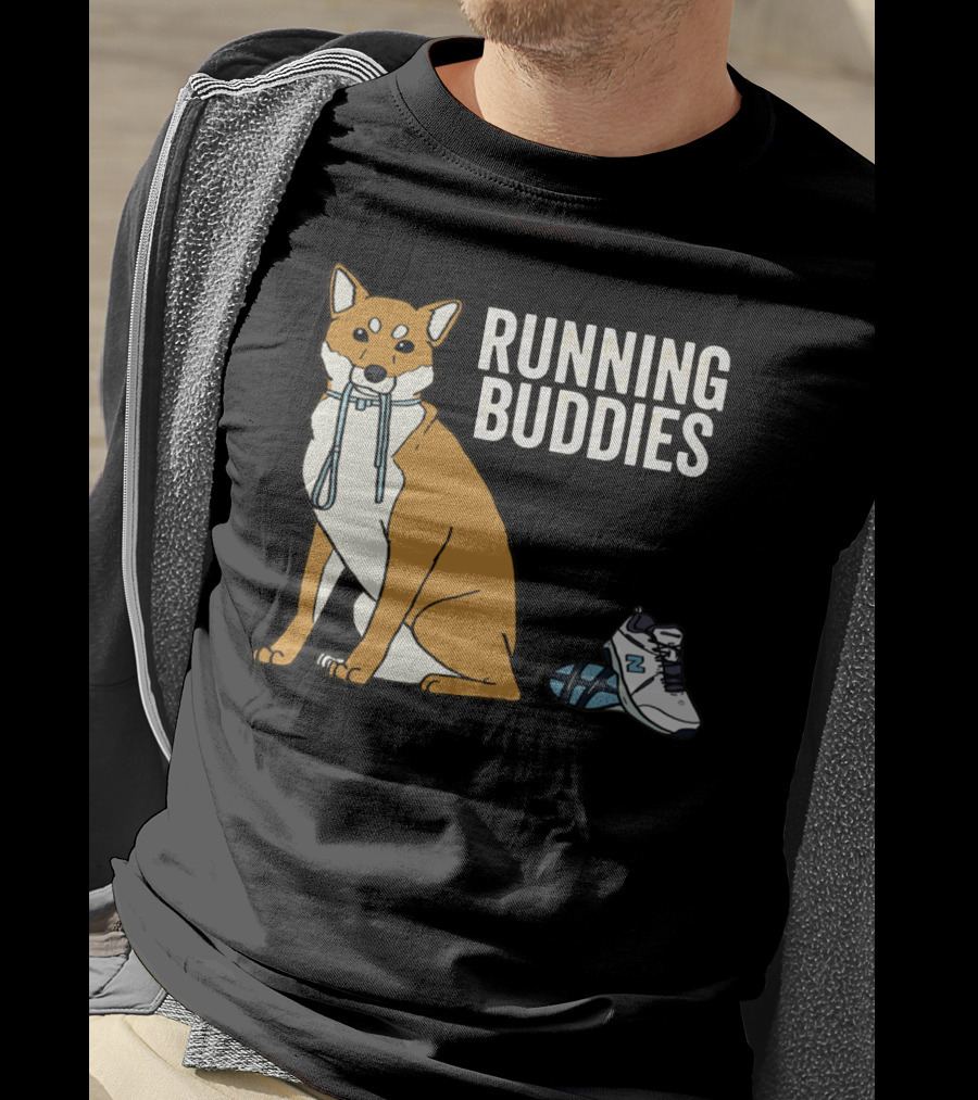 Shiba Inu Running Buddies With Sneakers T-Shirt