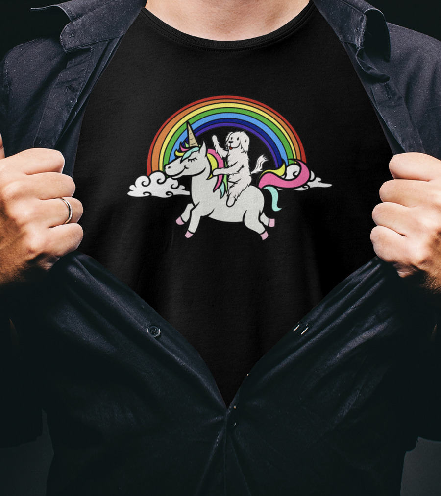 Maltese On Unicorn T-Shirt