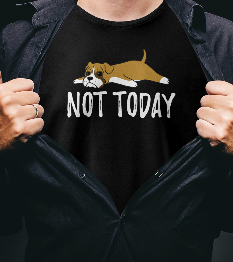 Not Today Lazy Boxer Dog T-Shirt