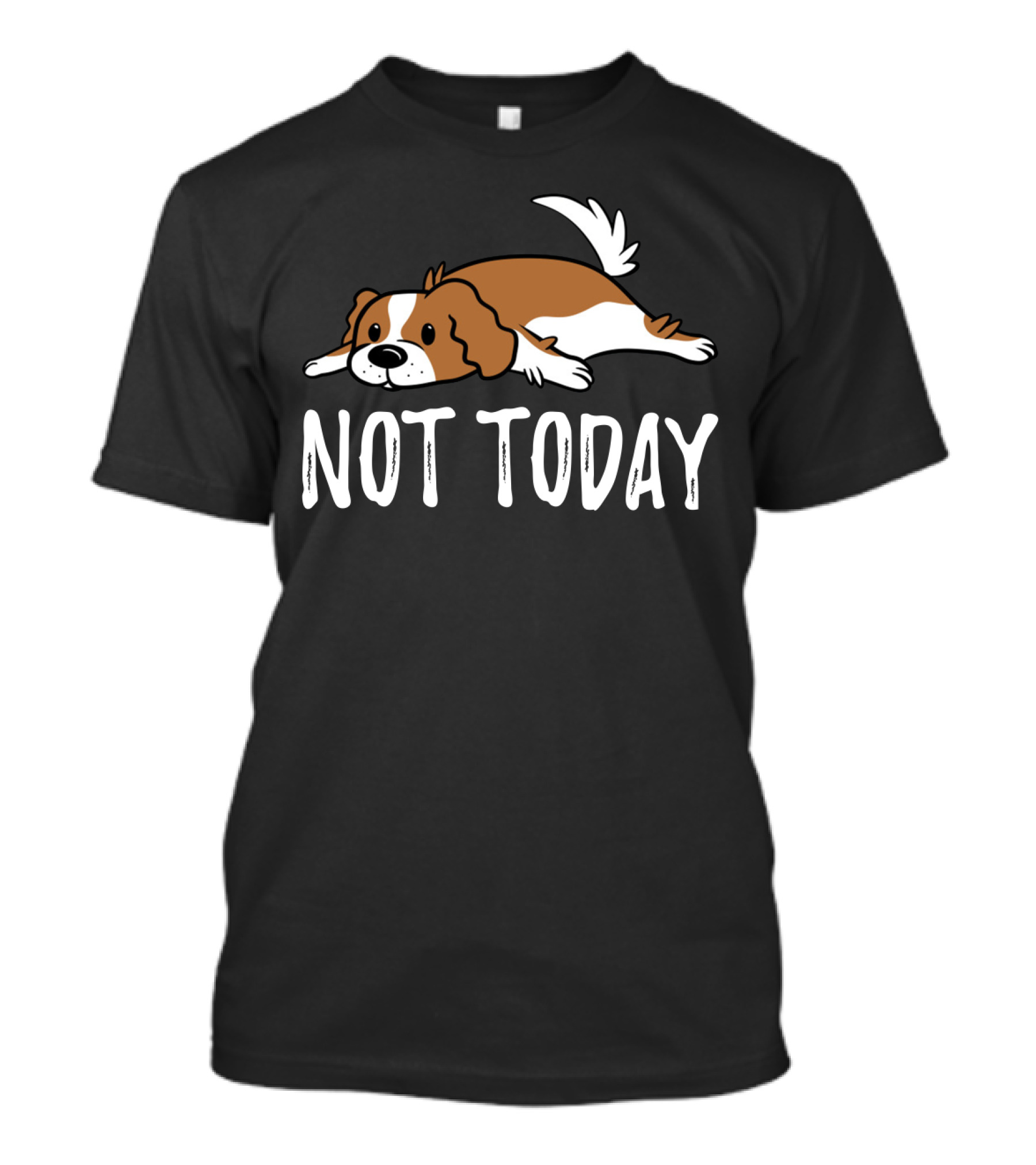 Cavalier King Charles Dog Not Today Relaxed Mood T-Shirt