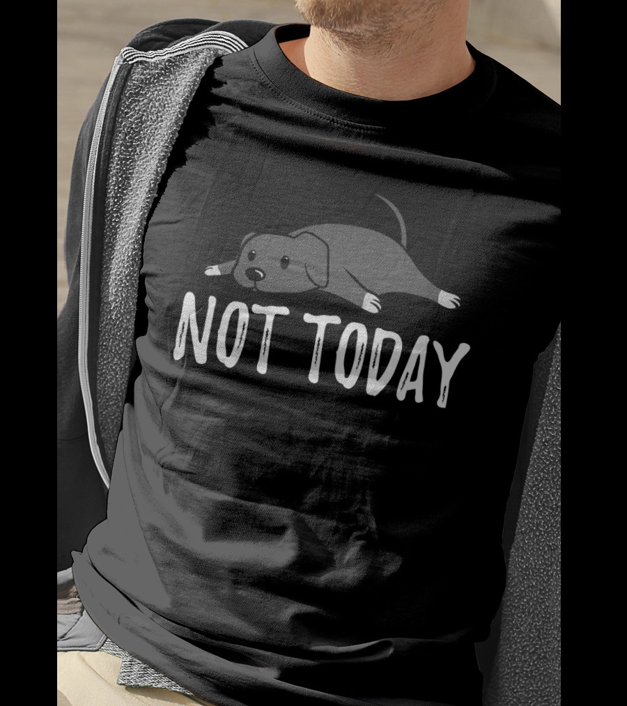 Not Today Great Dane Dog Cartoon T-Shirt