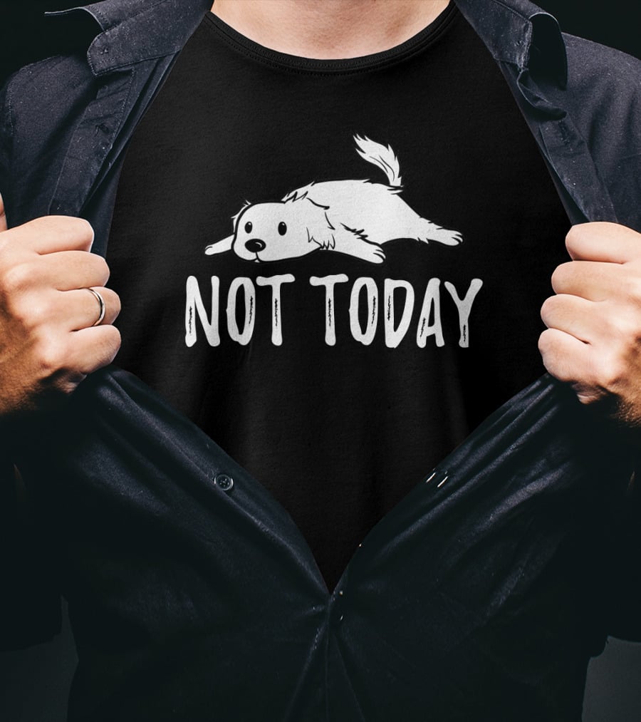 Not Today Sleeping Great Pyrenees Dog T-Shirt