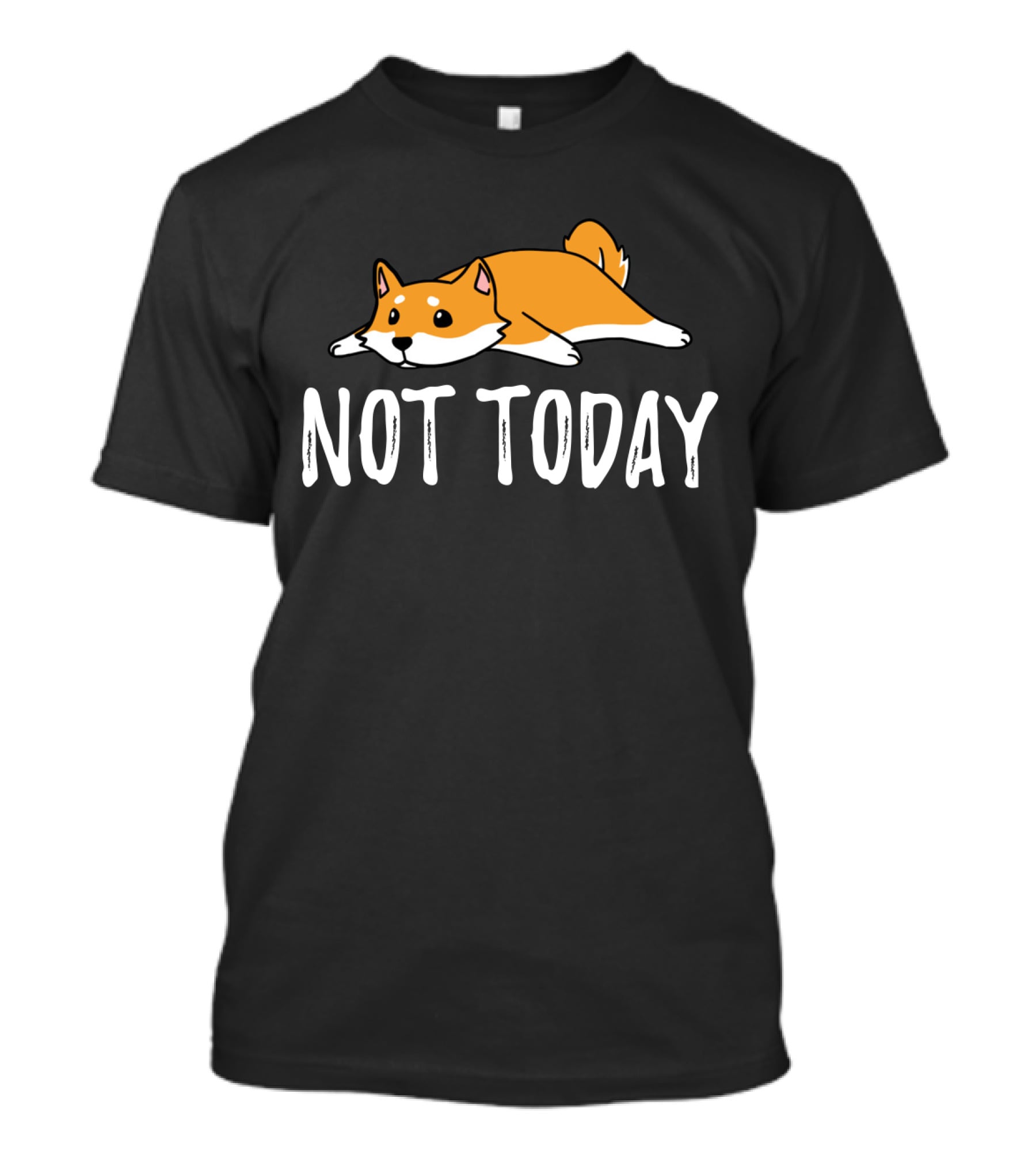 Shiba Inu Not Today Cute Dog Lying Down T-Shirt