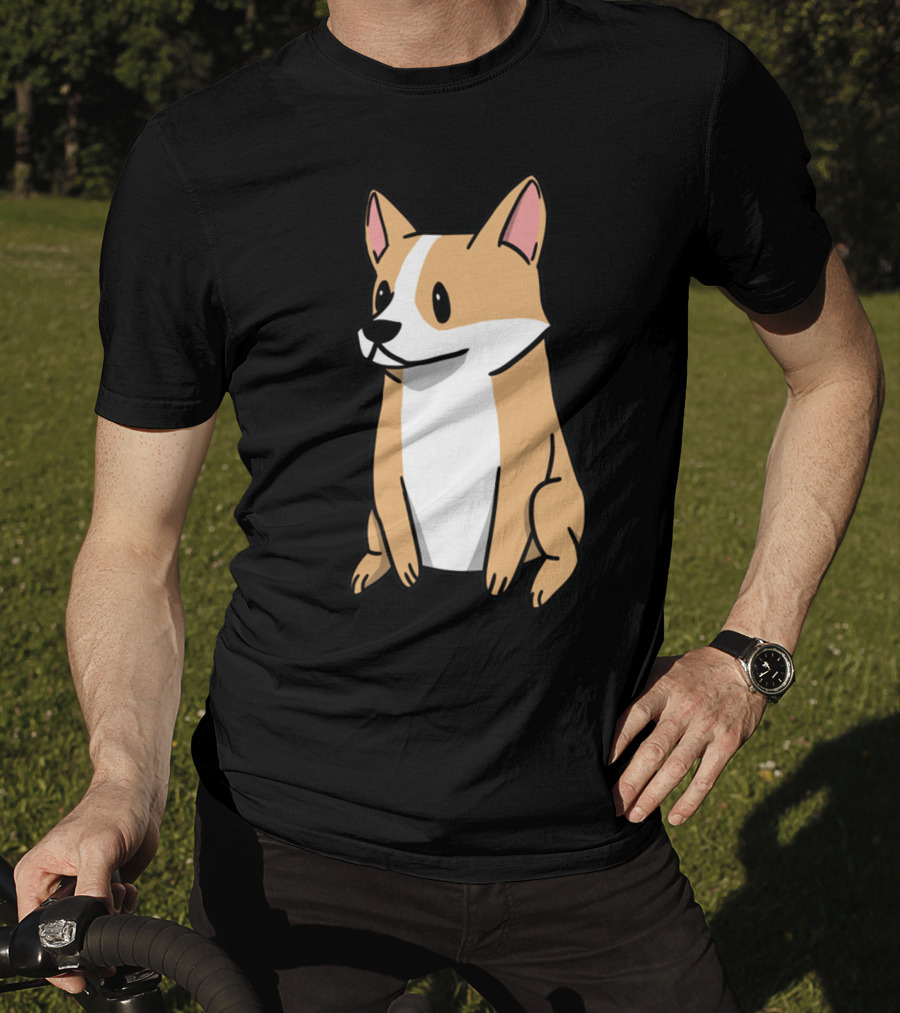 Corgi Illustration Pembroke Welsh Cartoon Dog T-Shirt