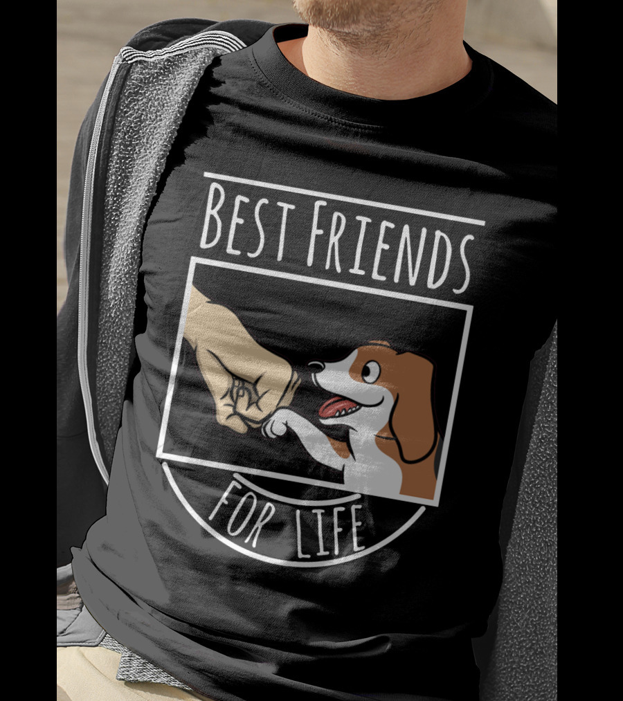 Best Friends For Life Beagle Fist Bump T-Shirt