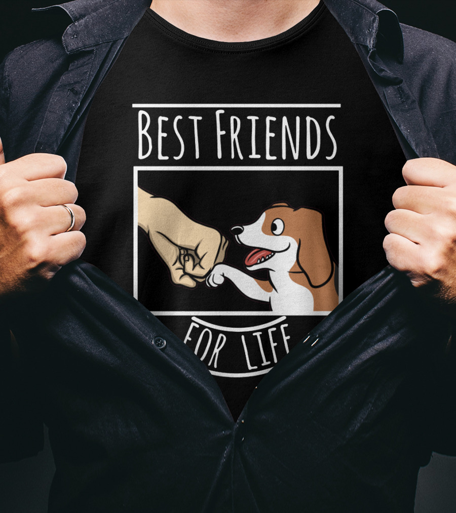 Best Friends For Life Beagle Fist Bump T-Shirt