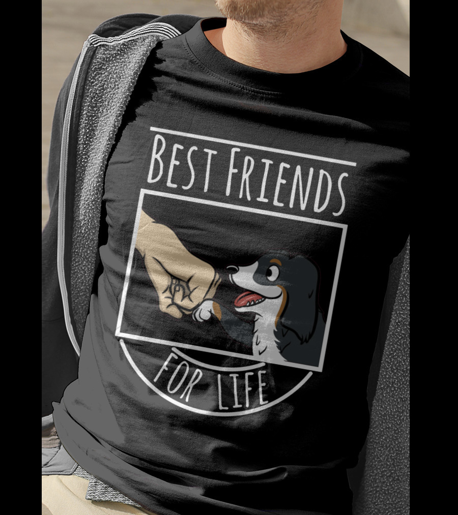 Best Friends For Life Bernese Mountain Dog Fist Bump T-Shirt