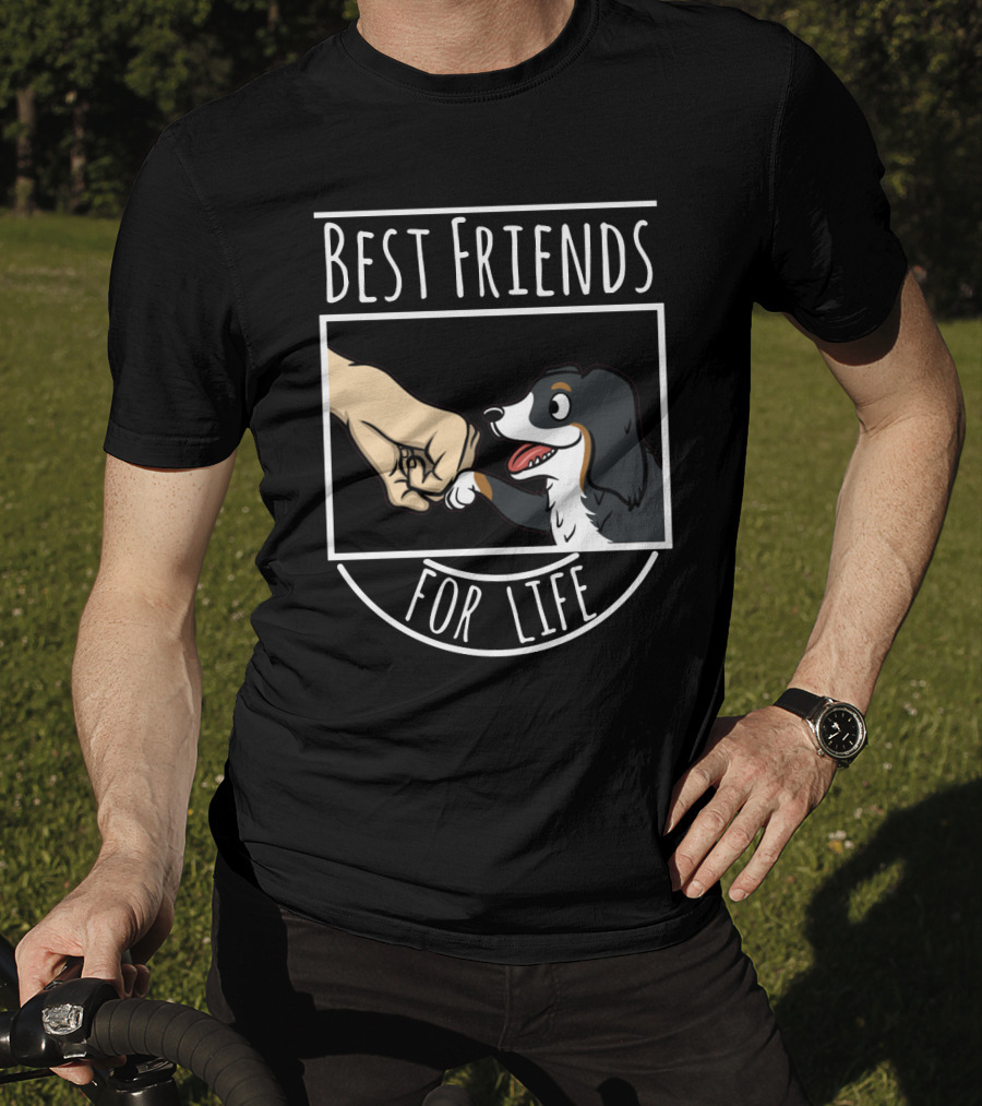 Best Friends For Life Bernese Mountain Dog Fist Bump T-Shirt