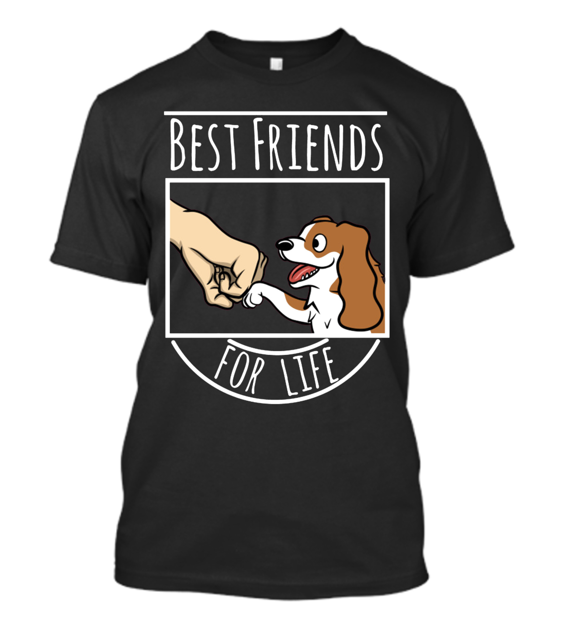 Best Friends For Life Cavalier King Charles Spaniel Fist Bump T-Shirt