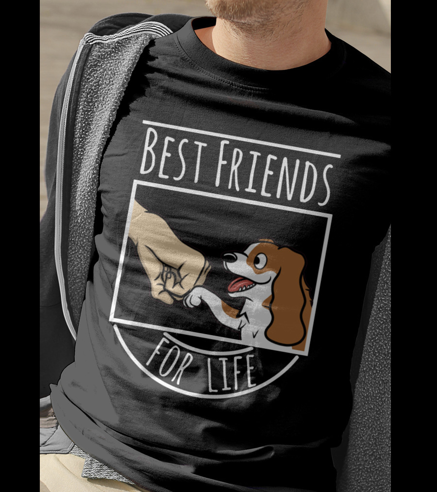 Best Friends For Life Cavalier King Charles Spaniel Fist Bump T-Shirt
