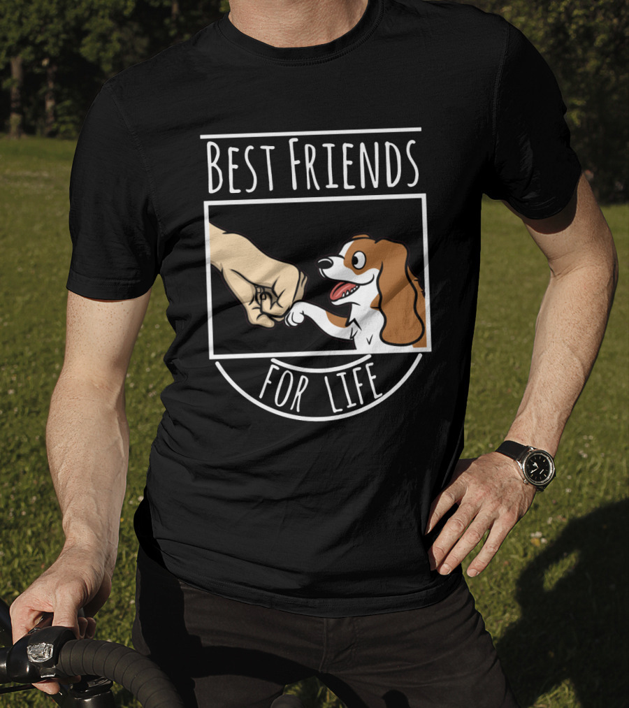 Best Friends For Life Cavalier King Charles Spaniel Fist Bump T-Shirt