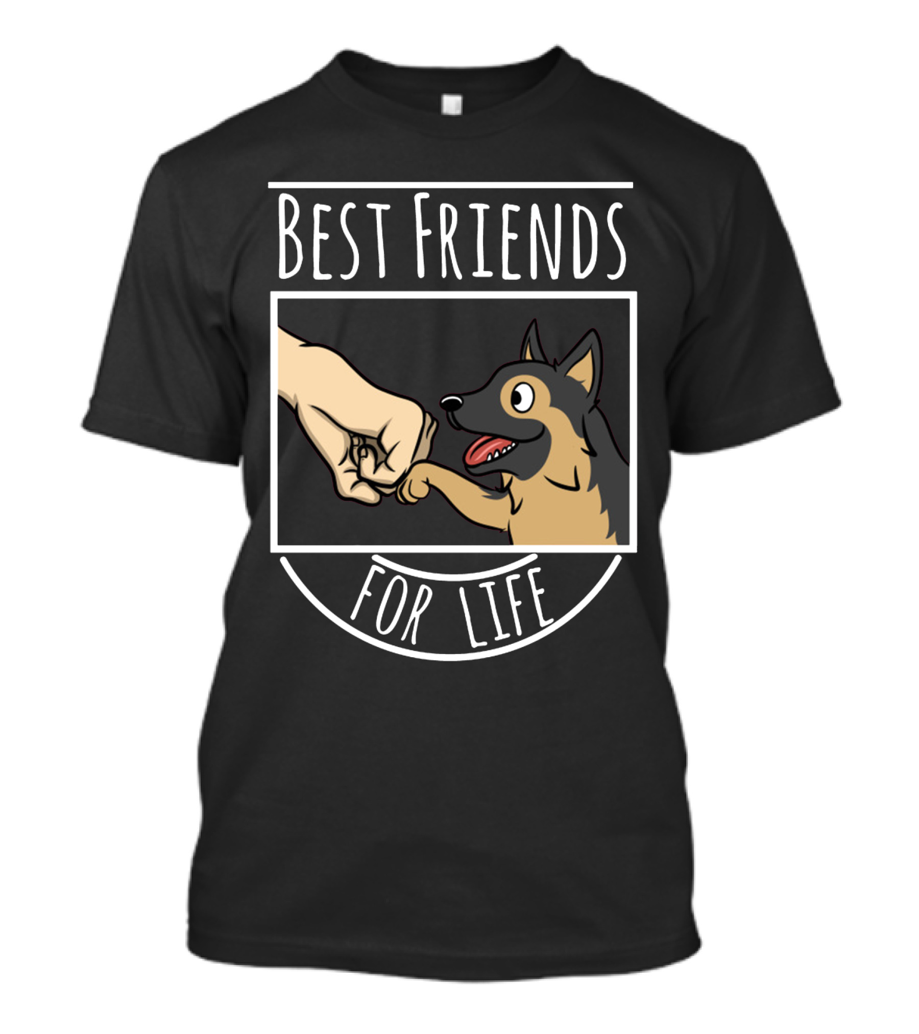 Best Friends For Life German Shepherd Fist Bump T-Shirt