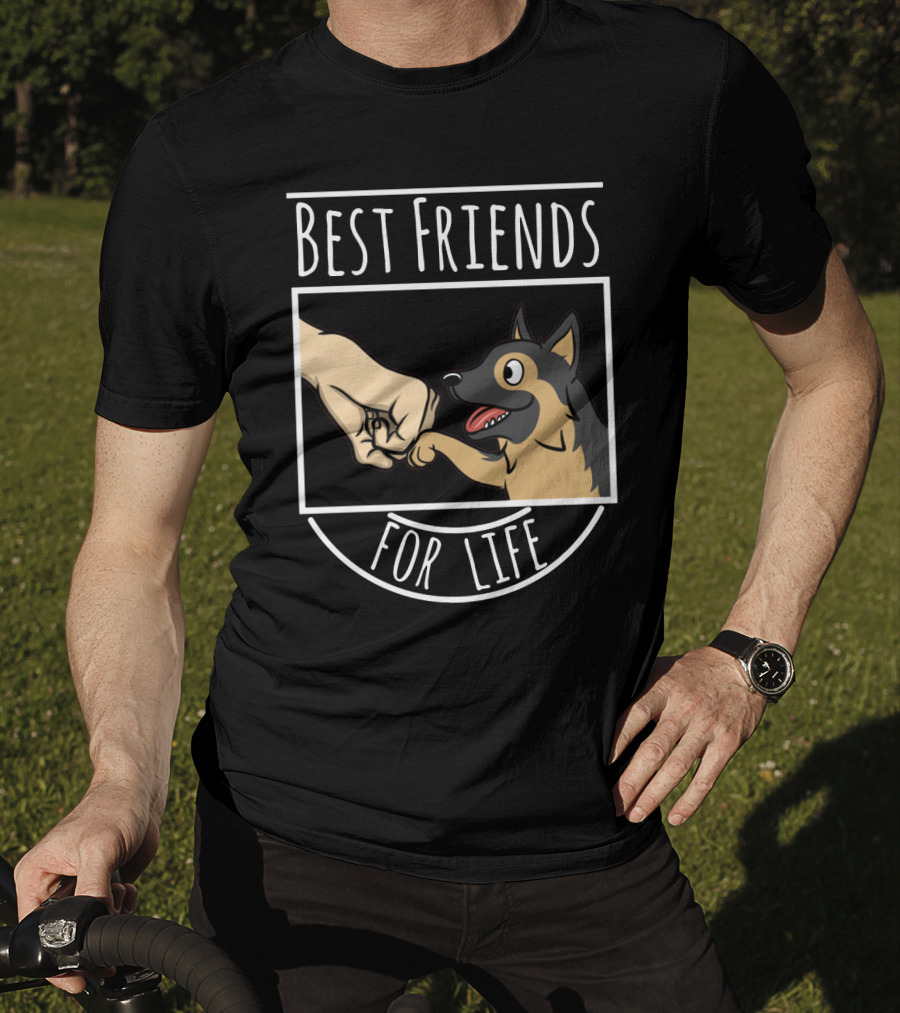 Best Friends For Life German Shepherd Fist Bump T-Shirt