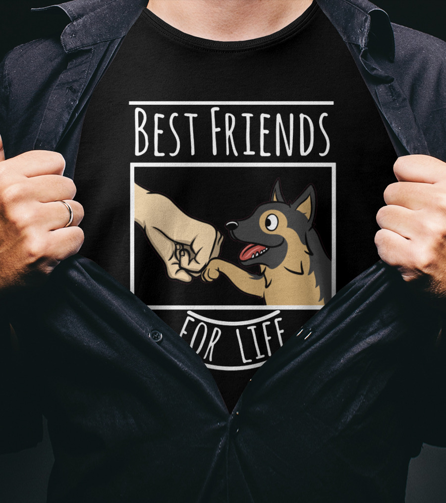 Best Friends For Life German Shepherd Fist Bump T-Shirt